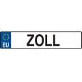 Numere provizorii (ZOLL) Z valabil pentru o luna de zile, in Europa.