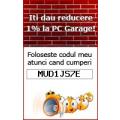 DONEZ Gratuit Cupon Reducere / Voucher  PC GARAGE  MUD1JS7E