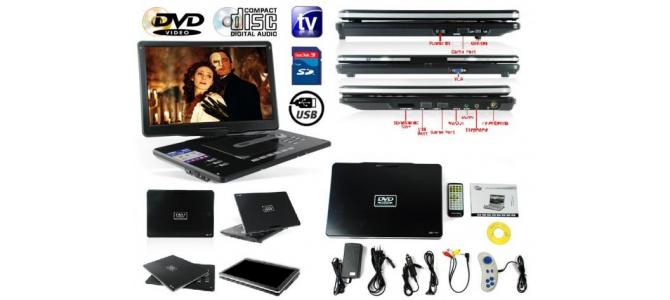 Vand DVD Portabil, Disc, Card SD, Usb, TV, de 15 inch Widescreen LCD, - 550 ron neg