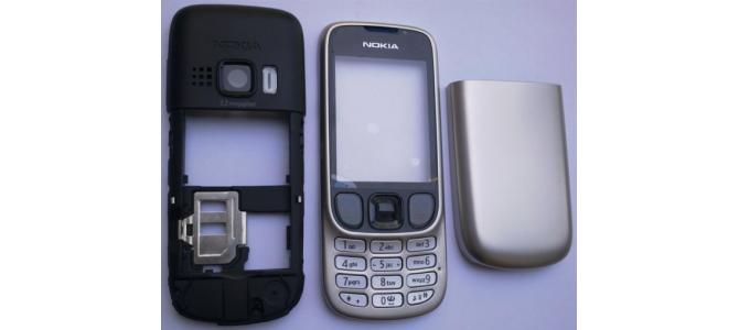 Carcasa Nokia 6303 SILVER ( ARGINTIE ) ORIGINALA COMPLETA SIGILATA