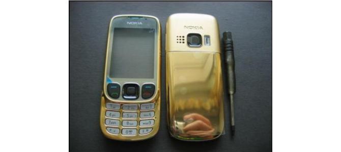 Carcasa Nokia 6303 Gold ( Aurie ) ORIGINALA COMPLETA