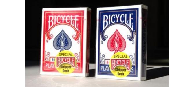vand carti de poker Bicycle Rider Back Stripper Deck ( pe rosu si pe albastru ) 20ron/paket sigilat