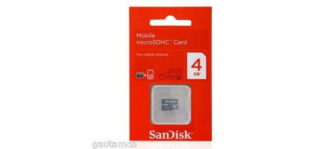 Memory Card MICRO SD SANDISK 4gb 35 RON