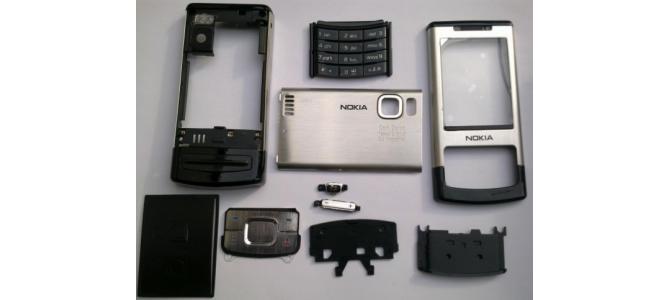Carcasa Nokia 6500 Slide Silver ( Argintie ) ORIGINALA COMPLETA