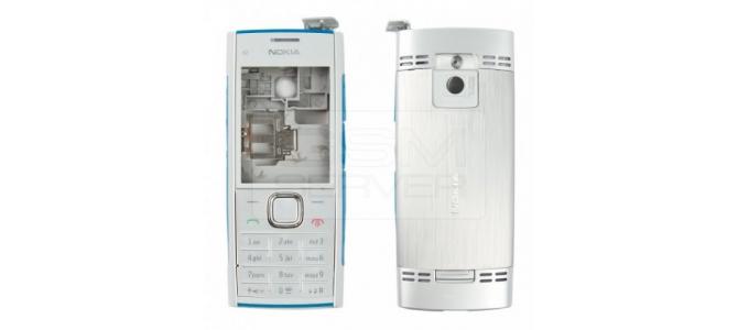 Carcasa Nokia X2 Silver ( Argintie ) ORIGINALA COMPLETA