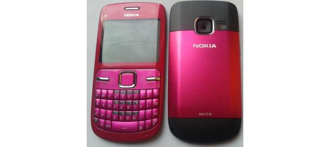 Carcasa Nokia C3 Pink ( Roz ) ORIGINALA COMPLETA