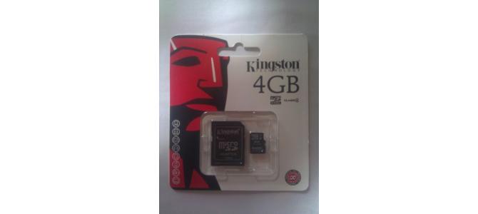Card Micro SD nou 4gb Kingston - 20ron