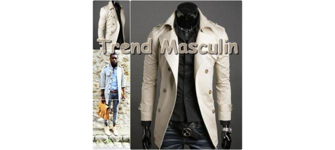 Trench Palton Lung Casual Crem