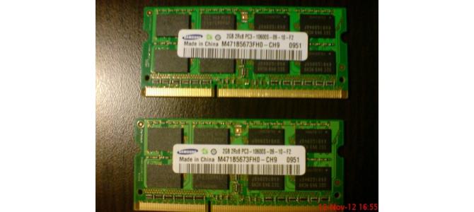 Vand Memorie laptop 4GB Samsung DDR3 1333Mhz Dual Channel