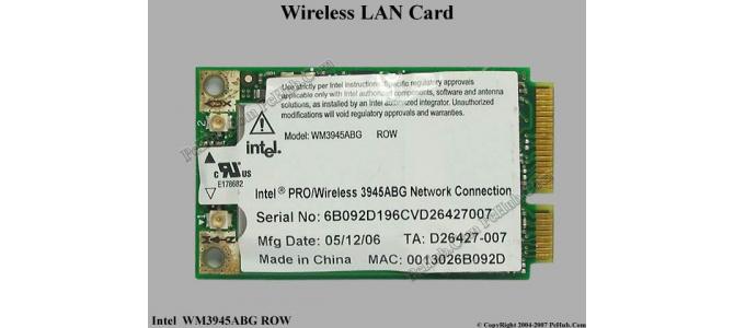 Wireless Lan Card Intel de LAPTOP