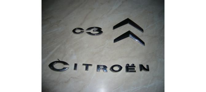 Inscrisuri si emblema spate Citroen c3