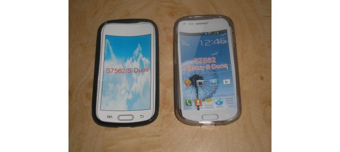 Husa Samsung Galaxy-S-Duos silicon gel+2 folii=20 ron.Nou