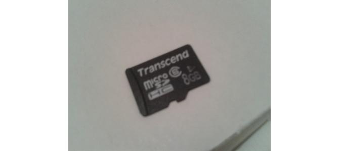 Vand MicroSD TRANSCEND, 8 GB ,Clasa 6
