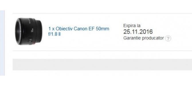 De vanzare: Obiectiv Canon EF 50mm f/1.8 II