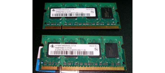 Memorii RAM Laptop DDR 2  [5 Lei Modul de 512 MB ]  DualChannel