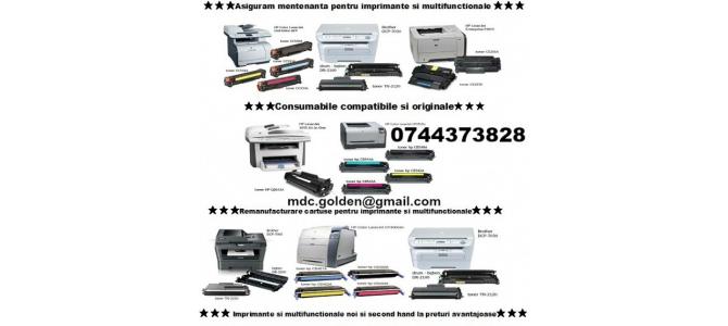 MENTENANTA cartuse ptr.imprimante 0744373828, multifunctionale, copiatoare si faxuri .