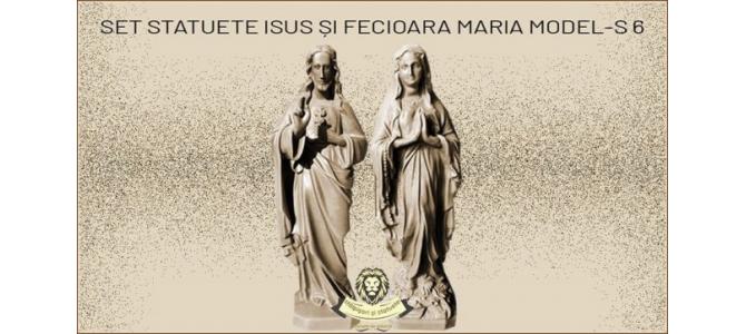 Statuete Isus si fecioara Maria din beton model S6.