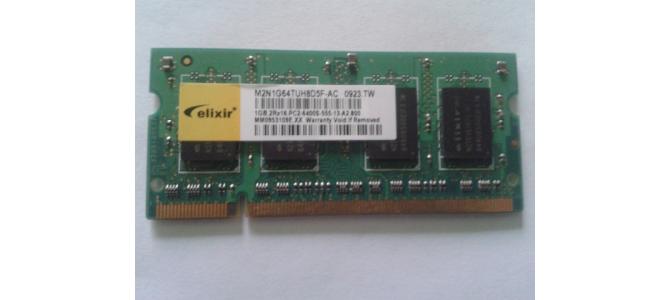 Memorie Laptop Ram Elixir M2N1G64TUH8D5F-AC 1Gb DDR2 800Mhz 25 Lei