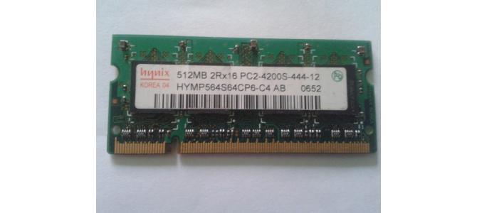 Vand Memorie Laptop Ram Hynix HYMP564S64CP6-C4 AB 512Mb DDR2 533Mhz 10 Lei