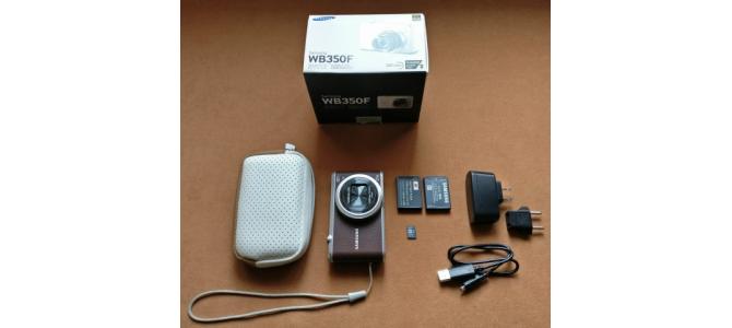 Samsung WB350F, cutie, cu toate accesoriile, husa