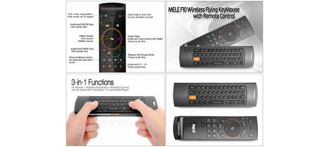 Mouse MELE F10 + wireless Keyboard 2.4ghz For Android TV PC
