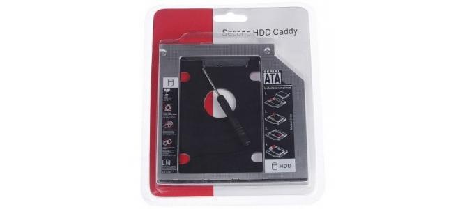 Adaptor HDD Caddy HDD/SSD pt unitati optice de tip 12.7 mm/Pret 50lei