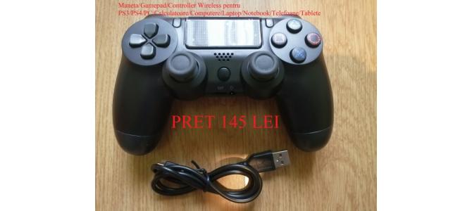 Maneta/Gamepad/Controller Wireless pt. PS3/PS4/PC/Telefoane NOU 145 Lei