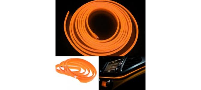 Lumina ambientala auto, lungime 5m, culoare portocaliu