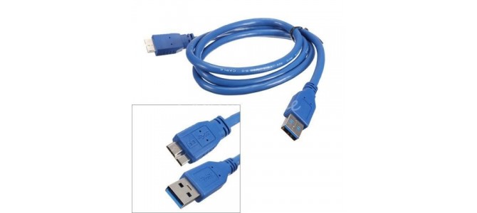 VAND 2 CABLURI SI 2 ADAPTORI NOI - USB 3.0 Male A to Micro B