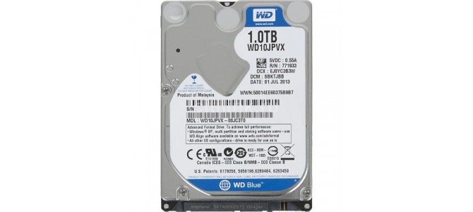 HDD laptop 1TB pret 200 lei  Western Digital Blue WD10JPVX