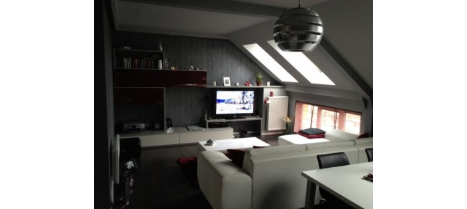 Inchiriez Apartament LUX la mansarda (etaj 9) pe str Moldovei, Rogerius, 2 nivele 350 EURO