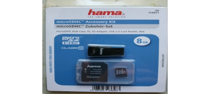 Card micro sd Hama 8 gb,clasa 10